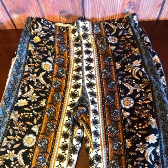 Vintage-Inspired boho Womens Bell Bottom Pants aztec wide leg flared - Picture 3 of 5